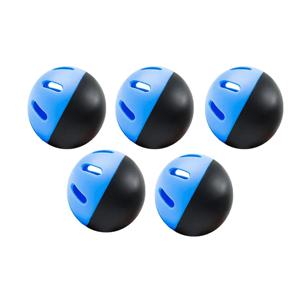 5A-5개입 야구 연습용 공, 74mm, 매우 부드러운 재질, 실내 및 실외용, EVA 소재, 속이 빈 구멍이 있는 공, 검은색 및 파란색.