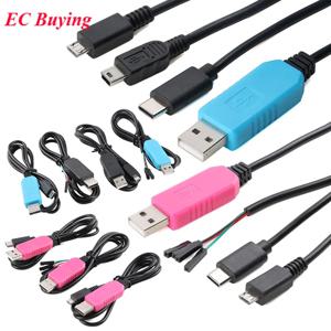 CH340, PL2303, CP2102, FT232, CH340G, PL2303HX 마이크로/미니/Type-C 다운로드 케이블, USB-TTL 변환 케이블, RS232 시리얼 통신 케이블, 브러시 라인