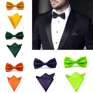 실크 솔리드 비즈니스 bowtie 남자 빈티지 보라색 조각 패션 참신 넥타이 블랙 웨딩 나비 넥타이 포켓 스퀘어 손수건 세트