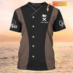 레스토랑 맞춤형 유니폼 티셔츠 요리사 및 웨이터 작업복 티셔츠 남여 의류 여름 멋진 오버 사이즈 반소매 풀오버