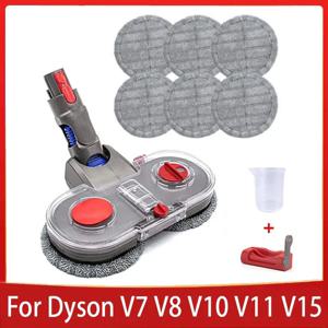 다이슨 V7 V8 V10 V11 V15 진공 청소기용 걸레 헤드 분리형 물 탱크 및 재사용 가능한 걸레 패드 6개가 포함된 전기 걸레 부착물