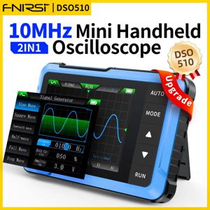 FNIRSI DSO510 새로운 10MHz 휴대용 디지털 오실로스코프 2 in 1 신호 발생기 48MS/s 샘플링 속도 전자 수리 도구