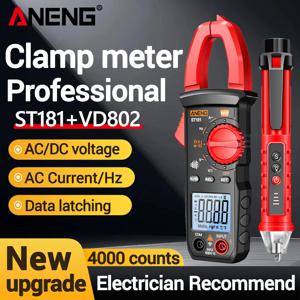 디지털 클램프 미터 4000 카운트 DC/AC 400A 볼트미터 플라이어 멀티미터 전류계 전압 테스터 자동차 수리 전기 온도 테스터
