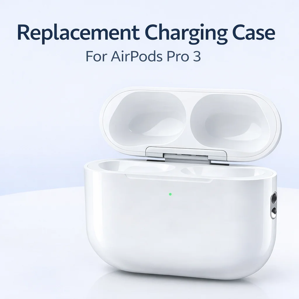 AirPods Pro 3용 교체 충전 케이스 무선 충전 USB-C 충전기 박스 450mAh 블루투스 페어링 이어버드 케이스