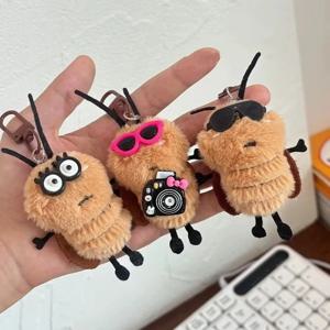 귀여운 가방 장식용 바퀴벌레 열쇠고리, 독창적인 장식품, 바퀴벌레 펜던트, 재미있는 미니 자동차 키링 선물