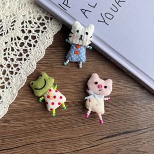 새로운 수제 비즈 장식 개구리 돼지 고양이 토끼 4가지 스타일 DIY 헤어 액세서리 의류 용품 신발 양말 장식