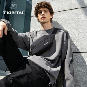 Tigernu 새로운 경량 크로스 바디 백 남성용 숄더 백 방수 허리 가방 남성용 다목적 슬링 백