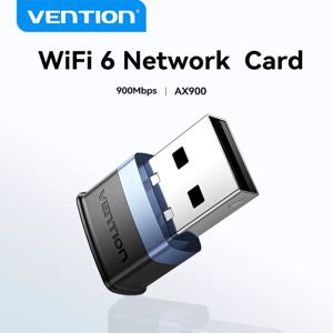 Vention WiFi 6 어댑터 AX900 무선 네트워크 카드 WiFi 5G/2.4Hz USB WiFi 동글 안테나 (윈도우 PC 노트북 7-11 네트워크 카드용)