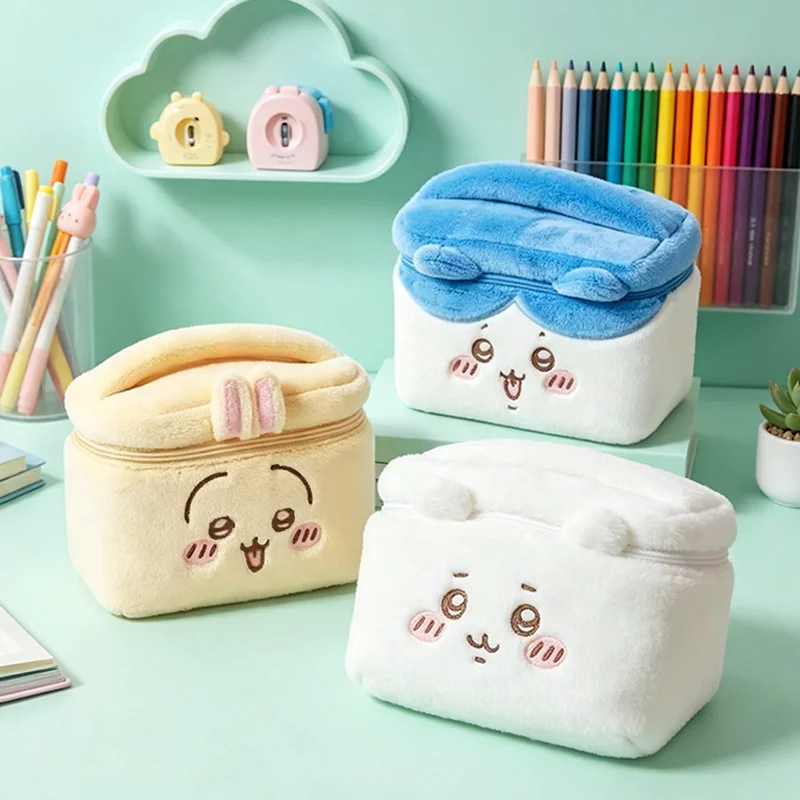 치이카와 플러시 화장품 가방 대용량 스킨케어 수납 정리함 휴대용 여행용 세면도구 파우치 데일리 화장품 가방 선물