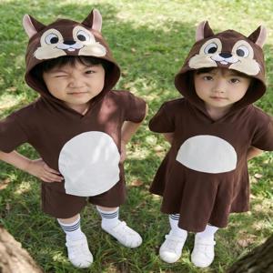 어린이 공연 의상 디즈니 소년 소녀 귀여운 다람쥐 옷 동물 의상 댄스 치어리딩 체조
