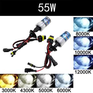 2PCS 55W HID 크세논 키트 전구 H1 H4 H7 H11 9005 9006 3000K 4300K 6000K 8000K 12000K DC 12V 자동차 헤드라이트 헤드램프 안개등