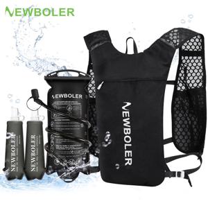 NEWBOLER 통기성 수화 조끼 트레일 러닝 배낭 경량 사이클링 러닝 조깅 마라톤 배낭 라이딩 클라이밍 백