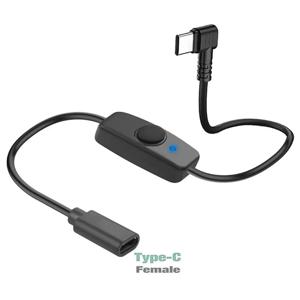 ON/OFF 스위치가 있는 짧은 USB C 연장 케이블, USB-C에서 타입 C로 전원 공급 코드, USB 팬, LED 스트립, 데스크 램프, LED 스트립용 5V