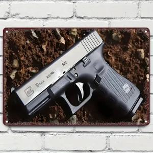 군사 팬을 위한 선물: MP7 PDW 소형 기관총 금속 간판, 남성용 공간, 가정용 바, 펍, 군사 테마 포스터로 활용 가능한 벽 장식.