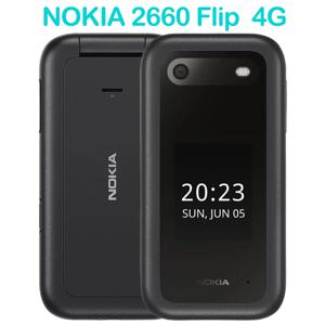 노키아 2660 플립 4G 중고폰 2SIM 2.8인치 1450mAh 플래시라이트 블루투스4.2 3.5mm FM 라디오 마이크로 USB 노키아 백업폰 언락