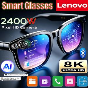 레노버 8K 2400W 업그레이드 스마트 AI 안경 HD 촬영 카메라 비디오 사진 음성 통화 번역 블루투스 오토바이 안경 2027
