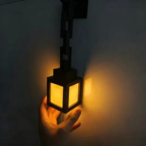 픽셀 랜턴 무드등 - 16가지 색상으로 변하는 LED 무드등, 리모컨 포함, 침실 장식용으로 책상이나 벽에 설치 가능, 선물용으로도 좋습니다.