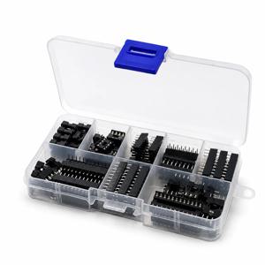 66개/세트, 박스 포함, DIP IC 소켓 어댑터, 납땜형 소켓 키트, 6, 8, 14, 16, 18, 20, 24, 28핀, DIP-6, DIP-8, DIP-14 IC 커넥터