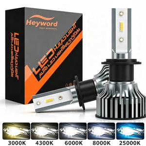 헤이워드 150000lm 450W 1860 CSP 칩, 3000K/4300K/6000K/8000K, 자동차용 LED 헤드라이트, H4, H7, H1 LED 헤드라이트, 9005, H7, H11 LED 조명