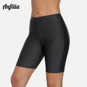 Anfilia 여성용 카프리 수영 트렁크, 여성용 비키니 하의, 스포츠 수영복 브리프, 슬림 탱키니 수영 트렁크