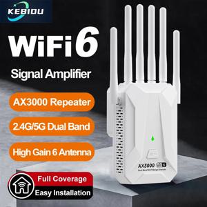 AX3000 WiFi 6 리피터 무선 라우터 듀얼 밴드 2.4G/5GHz Wi-Fi 6 홈 신호 증폭기 장거리 네트워크 와이파이 확장기