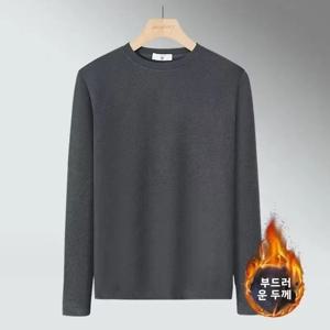 따뜻한 긴팔 티셔츠 남성용 세련된 한국 스타일 라운드 넥 베이스 레이어 셔츠 청소년 및 젊은 성인용 보온 속옷