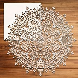 30 * 30cm 크기 DIY 공예 만다라 몰드, 그림 스텐실, 사진 앨범 엠보싱 종이 카드, 나무, 천, 벽 스텐실용
