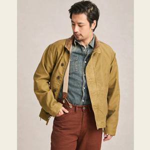 미국 레트로 캐주얼 코듀로이 스탠드 칼라 100% 면 워크웨어 데크 재킷 2025 가을 아메카지