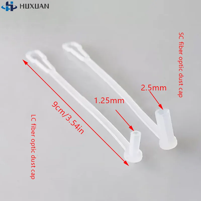 50개 LC 먼지캡 롱테일 광섬유 점퍼 패치코드 FC St LC 1.25/2.5mm 광섬유 Ftth 먼지 플러그 커버
