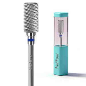 NotNoot 카바이드 네일 드릴 비트 3/32', 전문가용 원통형 네일 비트, 안전한 평평한 상단 디자인으로 아크릴 및 하드 젤을 빠르게 제거