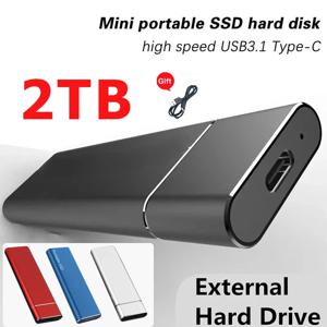 하드 드라이브 2TB 고속 외장 SSD 휴대용 SSD USB3.0 솔리드 스테이트 디스크 백업 저장 장치 (Mac/노트북용)