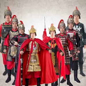 고대 중국 장군 병사 의상 갑옷 전통 공연 의상 한나라 삼국시대 당나라