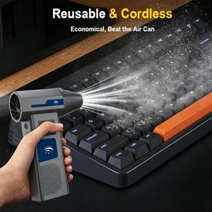 터보 블로워 제트 팬 160000RPM 5000mAh 차량용 진공청소기 휴대용 핸디형 먼지 제거기 자동차 실내 디테일링 청소용