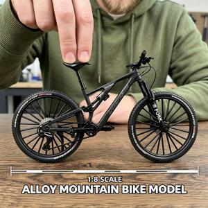 합금 풀 서스펜션 산악자전거 모델 미니 다이캐스트 MTB 자전거 피규어 데스크탑 장식품 충격 흡수 구조 H용