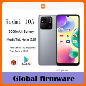 글로벌 펌웨어, 샤오미 Redmi 10A 스마트폰, 6.53인치 HD 디스플레이, 헬리오 G25 옥타 코어 프로세서, 13MP 카메라, 5000mAh 배터리, 중고폰