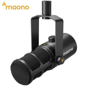 Maono USB/XLR 전문 다이내믹 마이크 원터치 음소거 게인 헤드폰 잭 및 Podcasting Live Streaming Youtube용 볼륨 컨트롤이 있는 올 메탈  PD400X