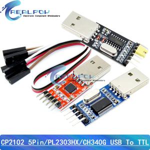 3 개/몫 = 1PCS PL2303HX + 1PCS CP2102 + 1PCS CH340G USB TO TTL for arduino PL2303 CP2102 5PIN USB to UART TTL 모듈 (케이블 포함)