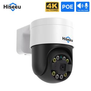 Hiseeu 4K 8MP 5MP POE PTZ IP 카메라 풀 컬러 나이트 비전 양방향 음성 ONVIF 야외 비디오 감시 CCTV 카메라