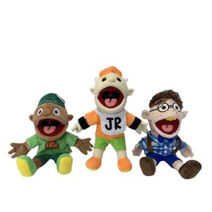 Jeffy Hand Puppet Feebee 랩퍼 좀비 봉제 인형 장난감 토크 쇼 Muppet 부모-자식 활동 놀이터 어린이를위한 선물