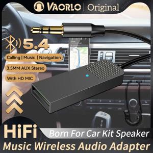 새로운 블루투스 5.4 차량용 AUX 어댑터 USB 3.5mm 스테레오 Hifi 음악 무선 오디오 수신기 자동차 BT 전송용 동글 핸즈프리
