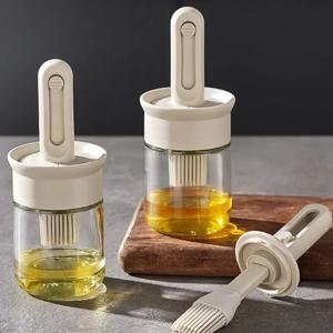 BPA 프리 내열성 실리콘 브러시 세트, 오일 디펜서 병, 베이킹 요리, 바베큐 주방, 피크닉용 야외 액세서리, 1 개