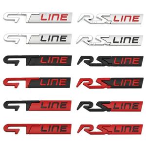 3D 금속 GT RS 라인 후면 부츠 사이드 엠블럼 스티커 데칼 for Renault Logan Clio Megane 2 3 4 Captur Twingo Duster Kadjar