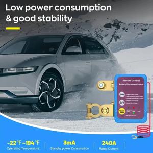 12V 240A 배터리 차단 전원 스위치 (리모컨 포함) 자동차 트럭 킬 스위치 차단/절연 스위치
