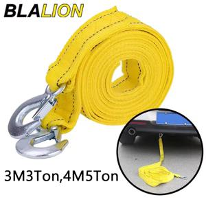 BLALION 1개 3M/4M 자동차 견인 케이블 헤비 듀티 3톤/5톤 트레일러 로프 견인 끌기 로프 스트랩 훅 밴 도로 복구 자동차 액세서리