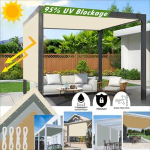 5M/4M/3M/2M pergola 방수 커버 야외 정원 파티오 캐노피 자외선 차단 파티 캐노피 풀 캠프 어닝 쉘터 차양막