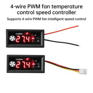 4 선 PWM 팬 온도 속도 컨트롤러 12V 3A 디지털 디스플레이 온도 속도 섀시 소음 감소 낮은 컨트롤러