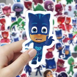60장의 PJ 마스크 히어로 어린이 스티커, 창의적인 일러스트레이션, 그래피티, 수하물 데스크탑 플래너 재료 컵 스티커