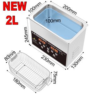 LEADSONIC NEW 2L 초음파 세척기 60W Lave-Dishes 휴대용 세탁기 식기세척기 초음파 가전제품 220V EU 플러그