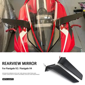 Ducati Panigale V2 2020-2024 PANIGALE V4 2018-2024 새로운 오토바이 액세서리 LED 방향 지시등 키트가있는 백미러