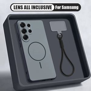 삼성 갤럭시 S26 S25 S24 S23 울트라 S24 S25 FE A57 A37 A17 A56 A55 A16 A36 A54용 마그네틱 TPU PC 폰 케이스 (매그세이프 커버)